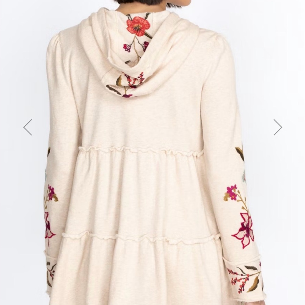 Johnny Was Flore Tiered Hoodie. Size M - Picture 9 of 11